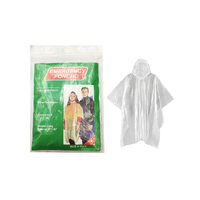 RAIN PONCHO 40G CLEAR SOLD QTY12