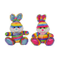 32CM RAINBOW PLUSH 2ASST QTY 4