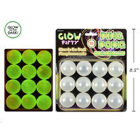 SPORTS GLOW IN DARK PINGPONG BALLS 12PK