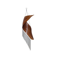 SWIRLY BAMBOO LEAF WIND CHIME SOLD QTY2