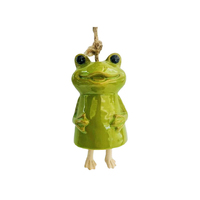 10CM PORCELAIN FROG WINDCHIME SOLD QTY6