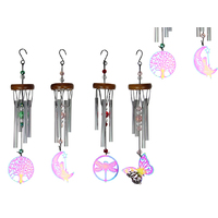 MINI WINDCHIME W/RAINBOW CATCHER 4ASST