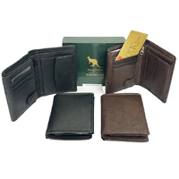 MENS WALLETS RFID KANGAROO BROWN