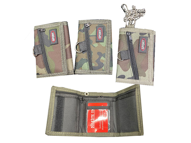 VELCRO WALLET CAMOUFLAGE SOLD QTY12