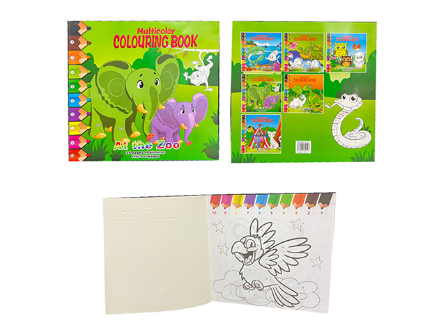 KIDS COLORING BOOK 6ASST 24PG 28X28CM SOLD QTY12