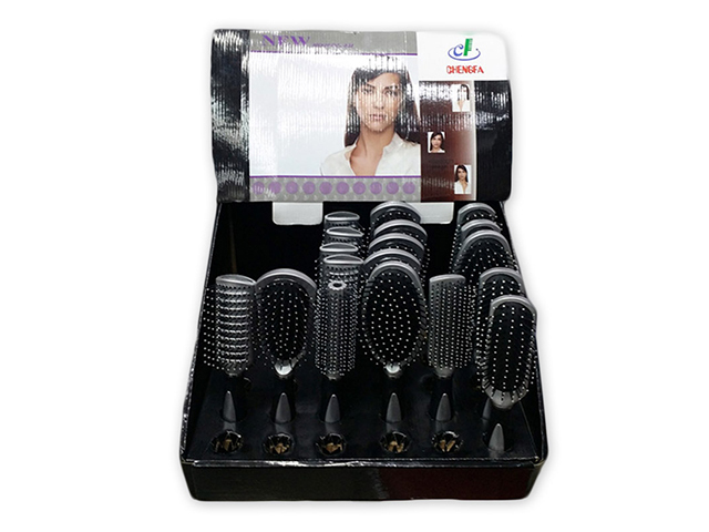 HAIR BRUSH SILVER/BLK UN36