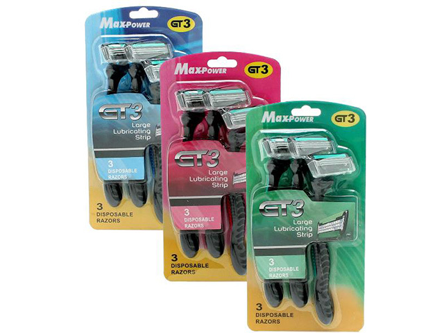 RAZOR 3 BLADES ASSORTED