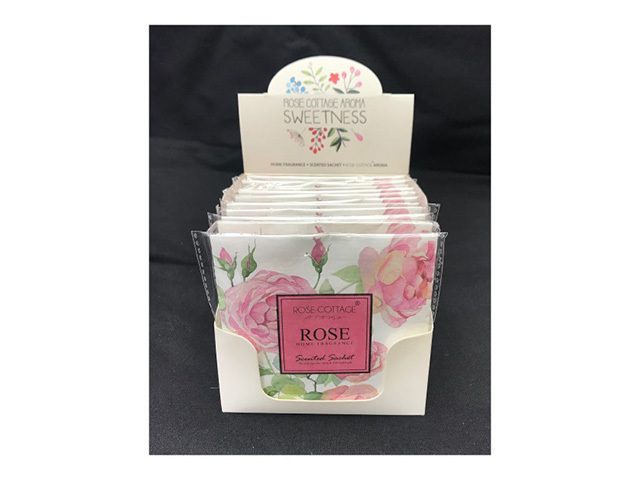 SCENTED SACHET ROSE 11X11CM UN12