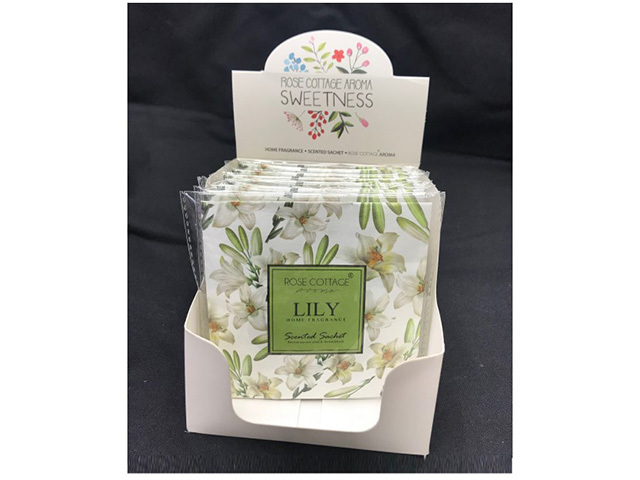 SCENTED SACHET LILY 11X11CM UN12