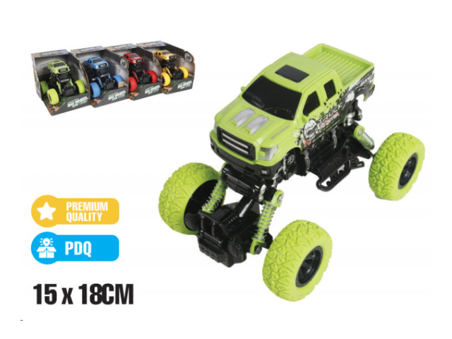 BIG WHEEL 4WD DRIVE MONSTER F TRUCK 4ASST 14CM