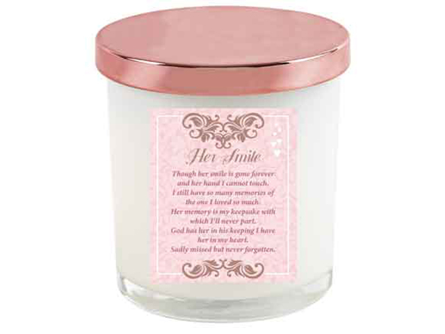 HER SMILE CANDLE ROSE GOLD 9CMX8CM