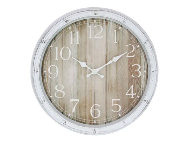 40X40CM NATURAL TIMBER LOOK CLOCK