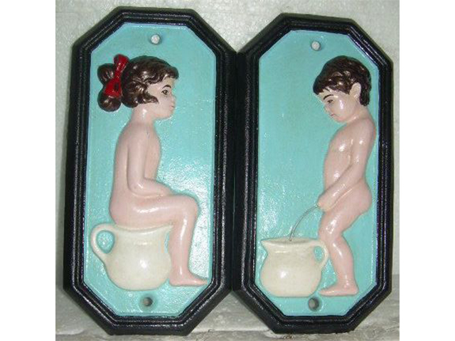 BOY AND GIRL SIGNS 2ASST 17X8CM