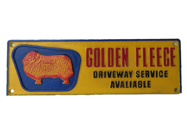 GOLDEN FLEECE DRIVEWAY SIGN