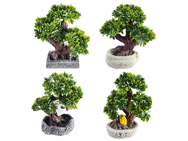 ARTIFICIAL BONSAI 20CM 4ASST