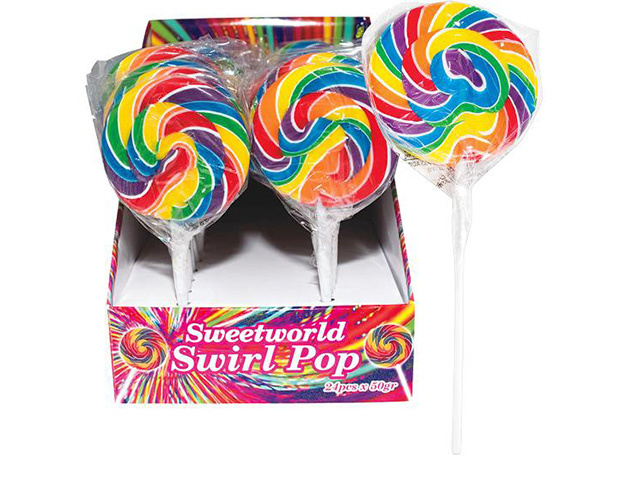 SWEETWORLD SWIRL POP 50G UN24