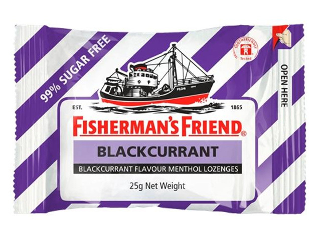 FISHERMANS FRIEND B/CURRANT 25G S/FREE UN12