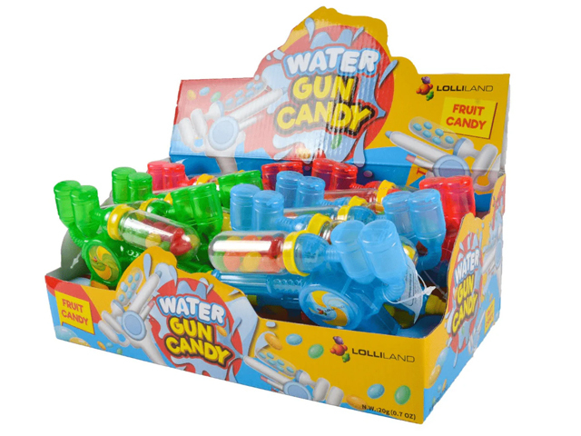 WATER GUN W/JELLY BEAN 20G UN12