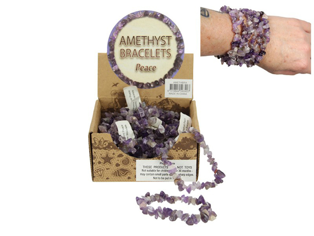 AMETHYST PEACE GEM BRACELETS UN25