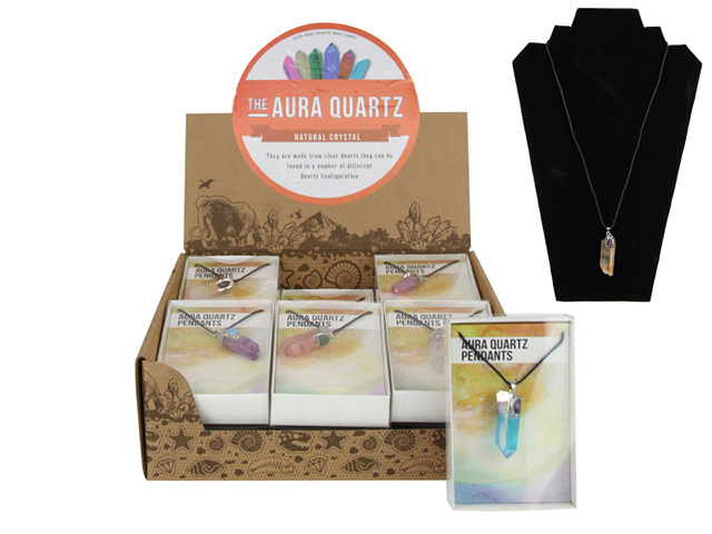 AURA QUARTZ PENDANTS 6ASST UN12