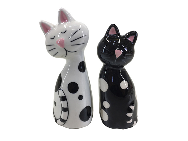 BLACK &amp; WHITE CATS SALT &amp; PEPPER