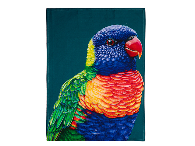 MODERN BIRDS RAINBOW LORIKEET KITCHEN TOWEL