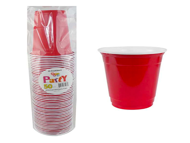 AMERICAN RED PARTY CUPS 50PK