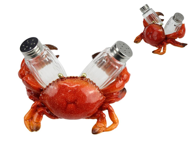 11CM CRAB SALT AND PEPPER SHAKER