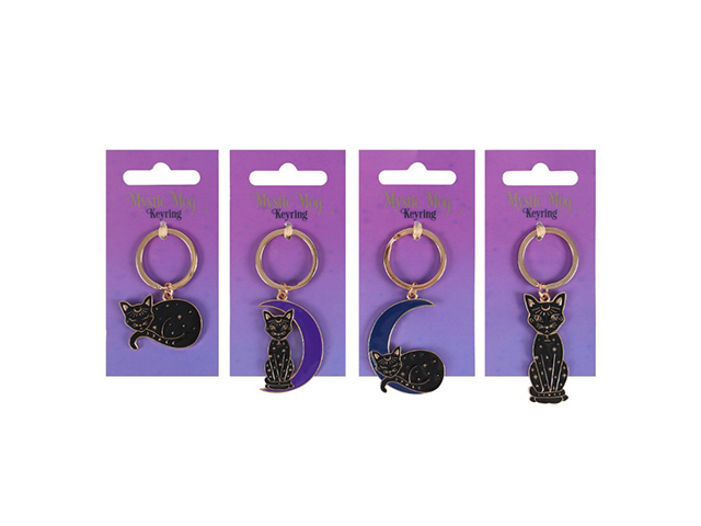 MYSTIC MOG BLACK CAT KEYRING QTY 24