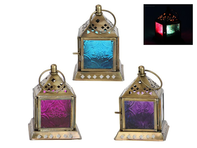 9CM SQUARE MOROCCAN LANTERN LIGHT QTY 6