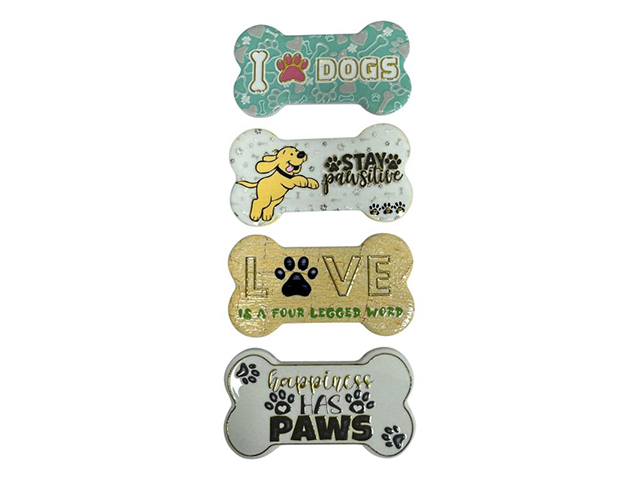 DOG BONE MAGNET WITH SAYINGS 4ASST UN12