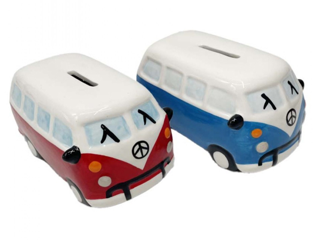 COMBI VAN MONEY BOX 16CM 2ASST