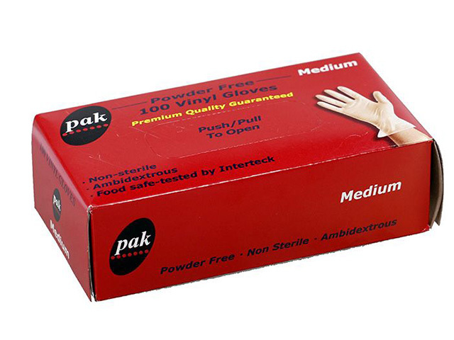 VINYL GLOVES POWDER FREE PK100 MEDIUM SOLD IN QTY10