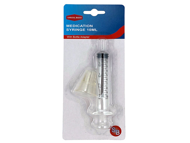 SYRINGE 10ML W/BOTTLE ADAPTER