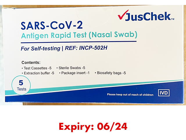 JUSCHEK NASAL RAPID ANTIGEN TESTS 5PK SOLD QTY 10