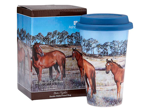 BEAUTY OF HORSES BETTER TOGETHER TRAVEL MUG