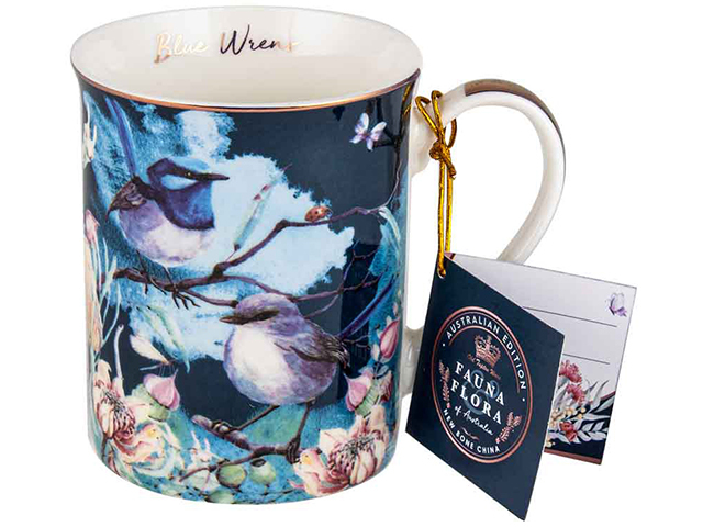 AUSTRALIAN FLORA BLUE WREN MUG 360ML NBC