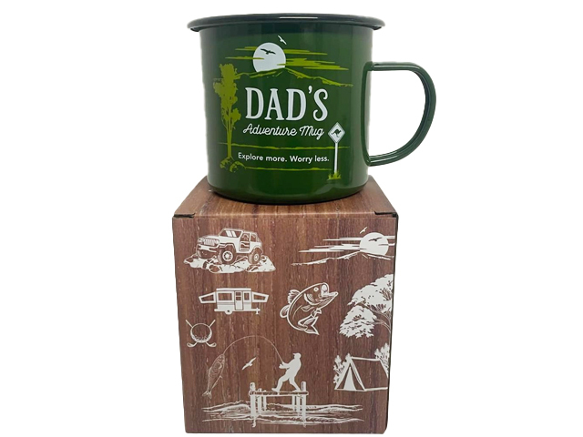 DAD ADVENTURE ENAMEL MUG SOLD QTY2