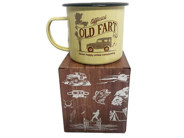 OLD FART ADVENTURE ENAMEL MUG SOLD QTY2