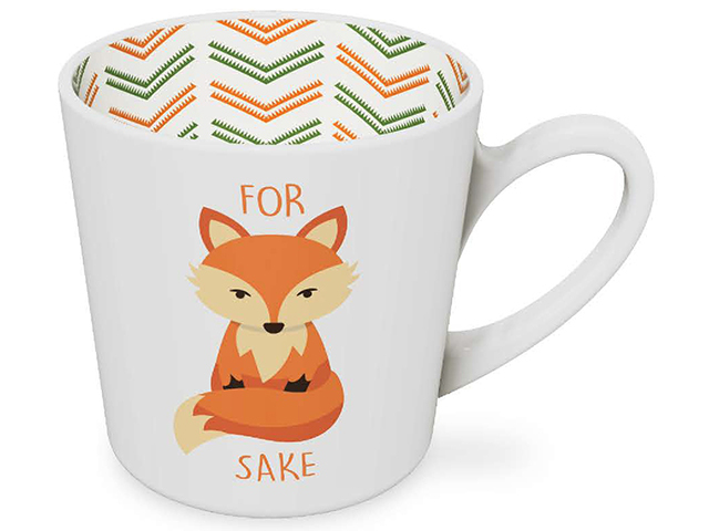 FOR FOX SAKE BEAUTIFUL ON THE INSIDE MUG 420ML 10CM SOLD QTY2