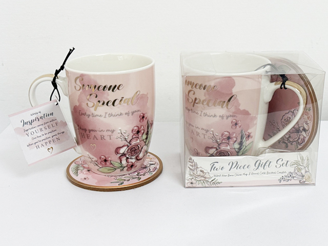 SOMEONE SPECIAL MUG AND COASTER SET 350ML