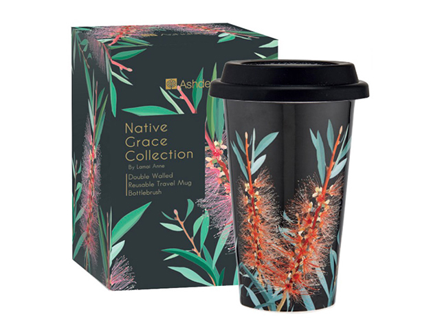 NATIVE GRACE BOTTLEBRUSH TRAVEL MUG