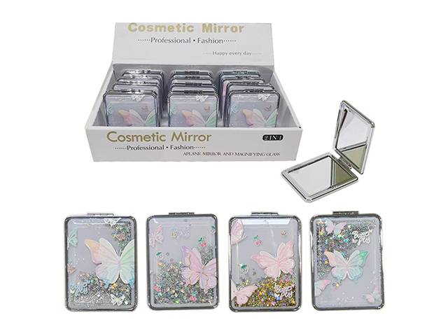 POCKET MIRROR BUTTERFLY UN12