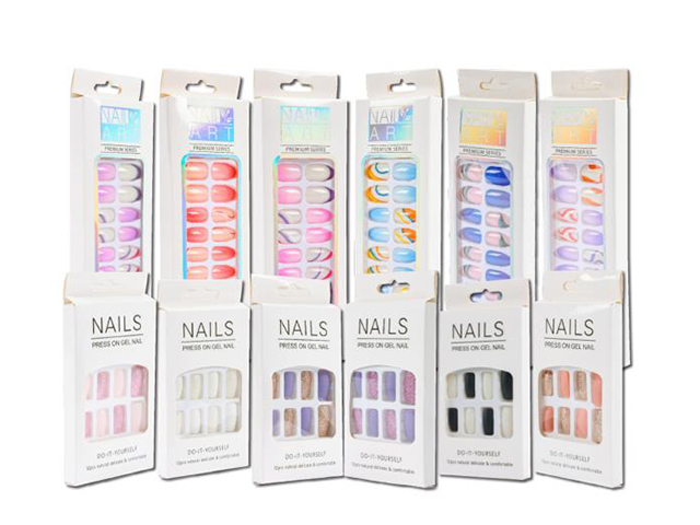 FAKE PRESS ON GEL NAILS ASSORTED UN24