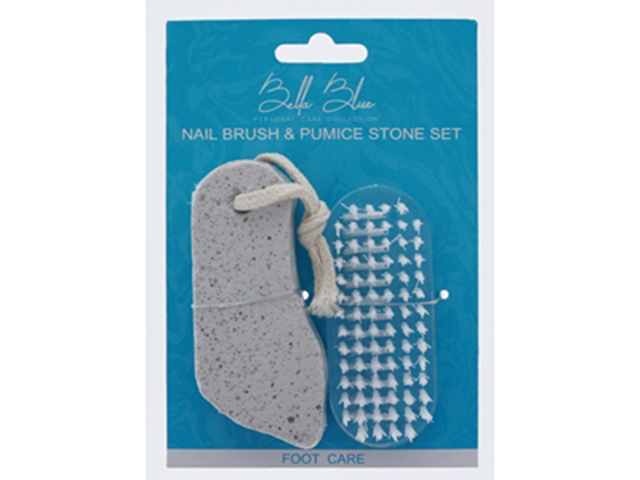 NAIL BRUSH AND PUMICE STONE SET