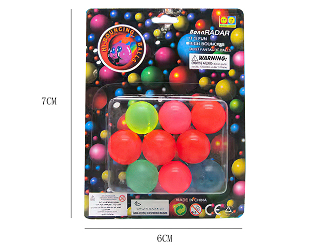 BOUNCY BALLS PK6 FLURO UN12