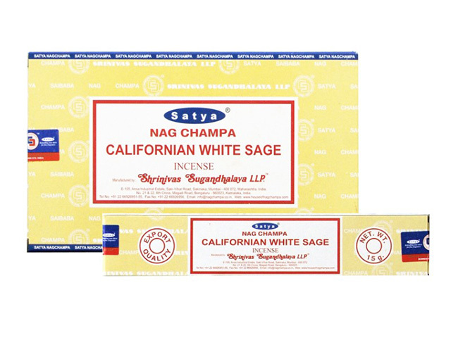 SATYA WHITE SAGE INCENSE 15G UN12