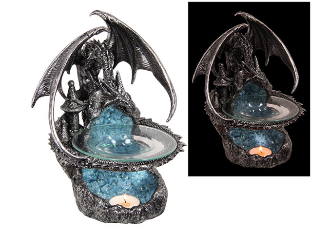 23CM SILVER DRAGON OIL BURNER