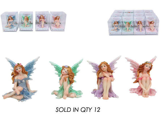 5CM SITTING FAIRY W/GLITTER UN12