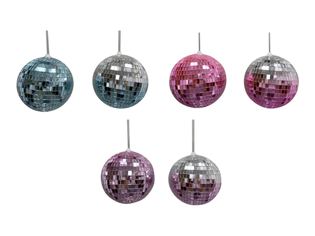 15CM MIRRORED DISCO BALL 6ASST